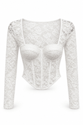 Blusa blanca manga larga