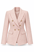 Blazer de tweed rosado
