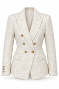 Blazer Marfil destellos plateados