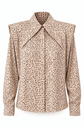 Blusa camisera beige
