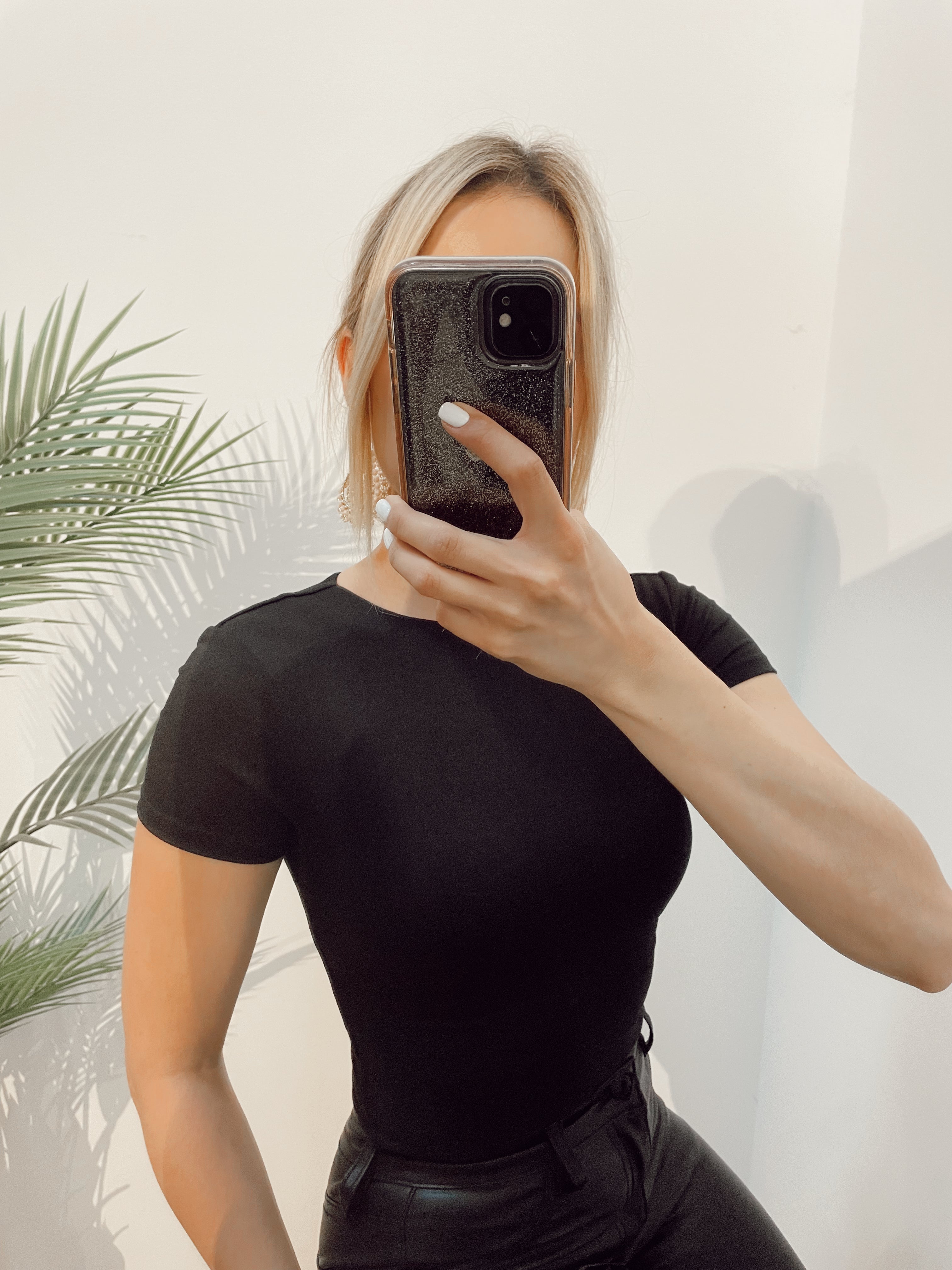 Bodysuit manga corta negro
