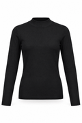 Blusa cuello tortuga negra