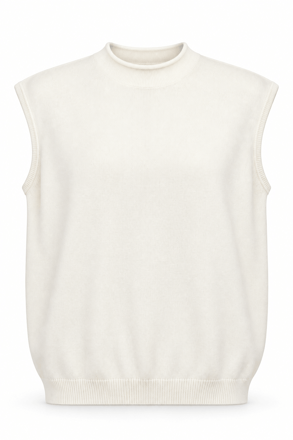 Blusa estilo chaleco blanco marfil  -Online