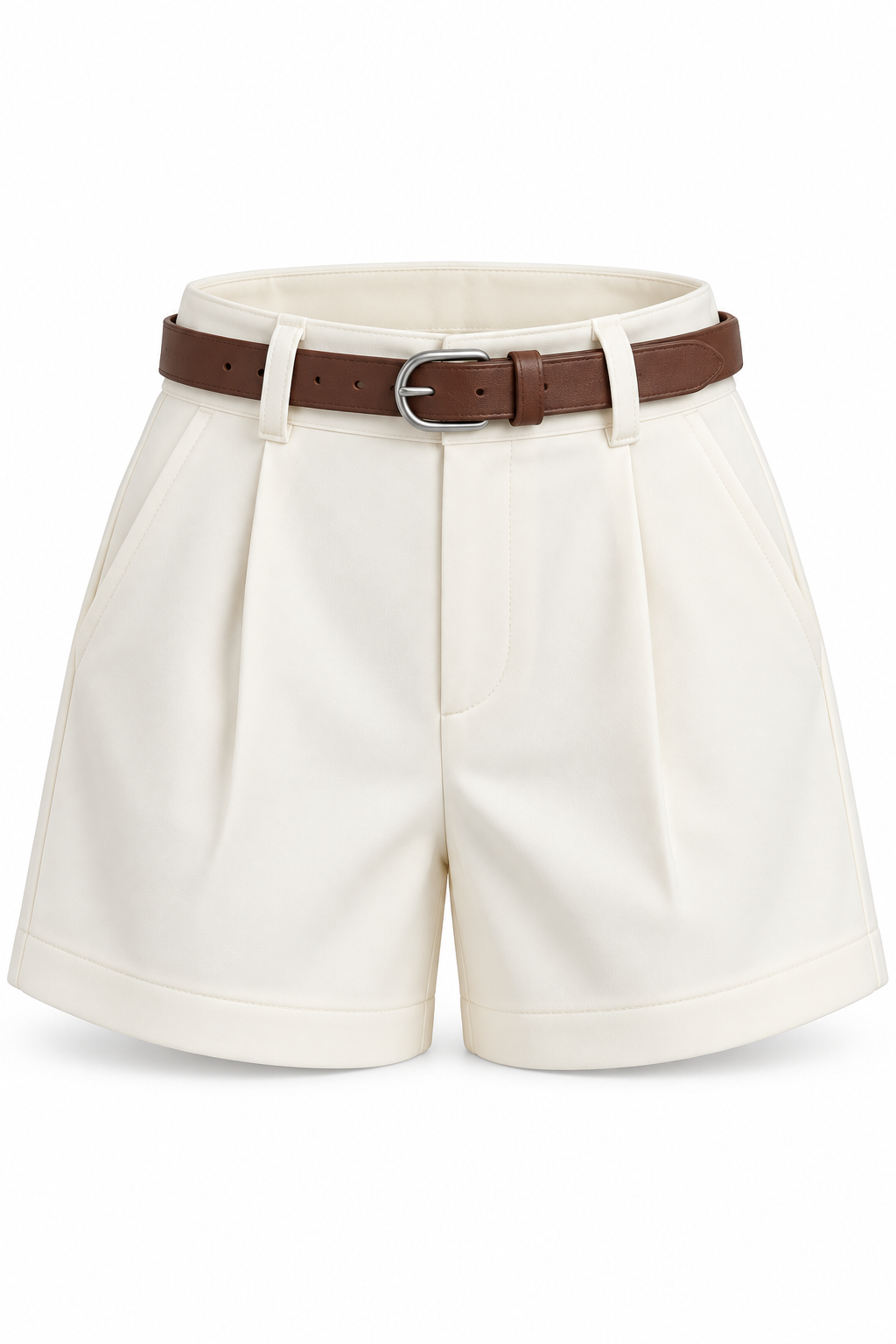 Short beige, olivo y marfil
