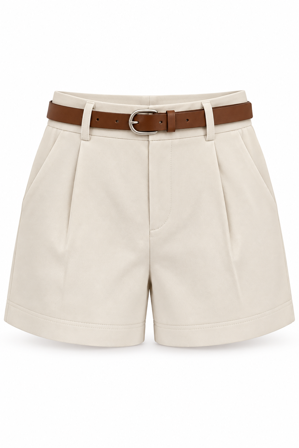 Short beige, olivo y marfil