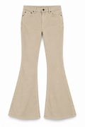 Jeans beige con Bolsas atrás