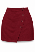 Falda botones vino