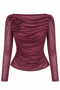 Blusa con rosa