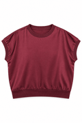 Blusa vino manga corta