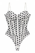 Bodysuit corset polka dots