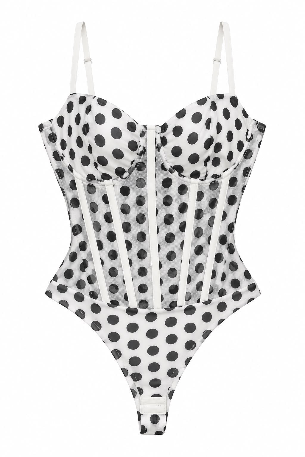 Bodysuit corset polka dots