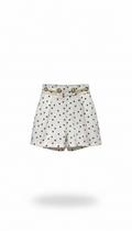 Short Estampado Blanco/Café