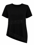 Blusa negra con encaje