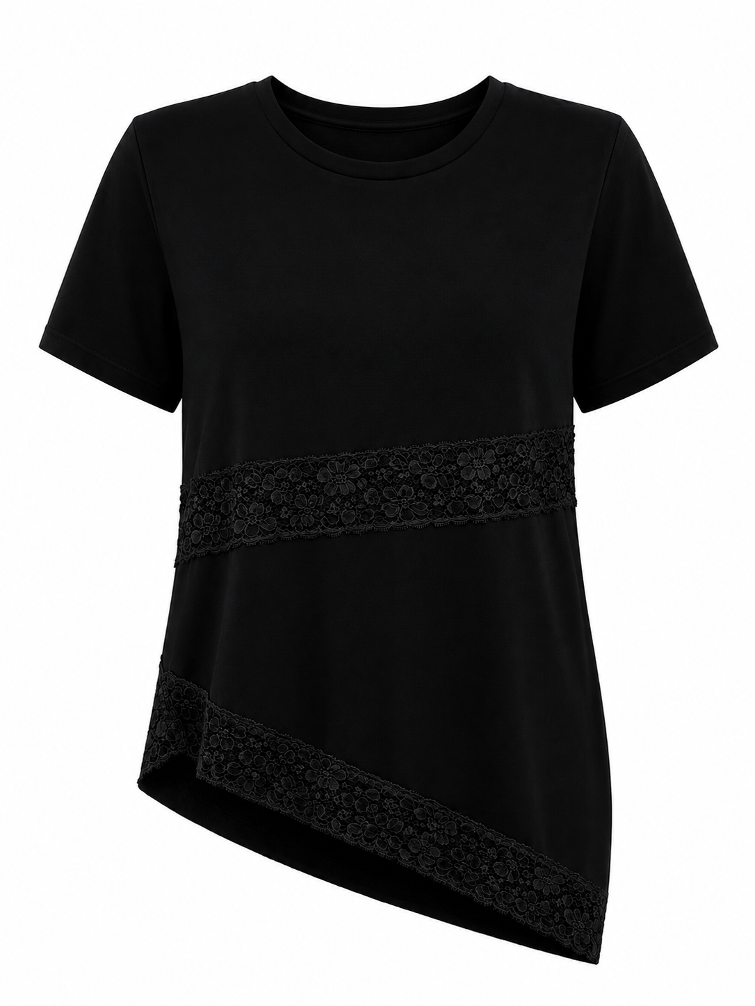 Blusa negra con encaje