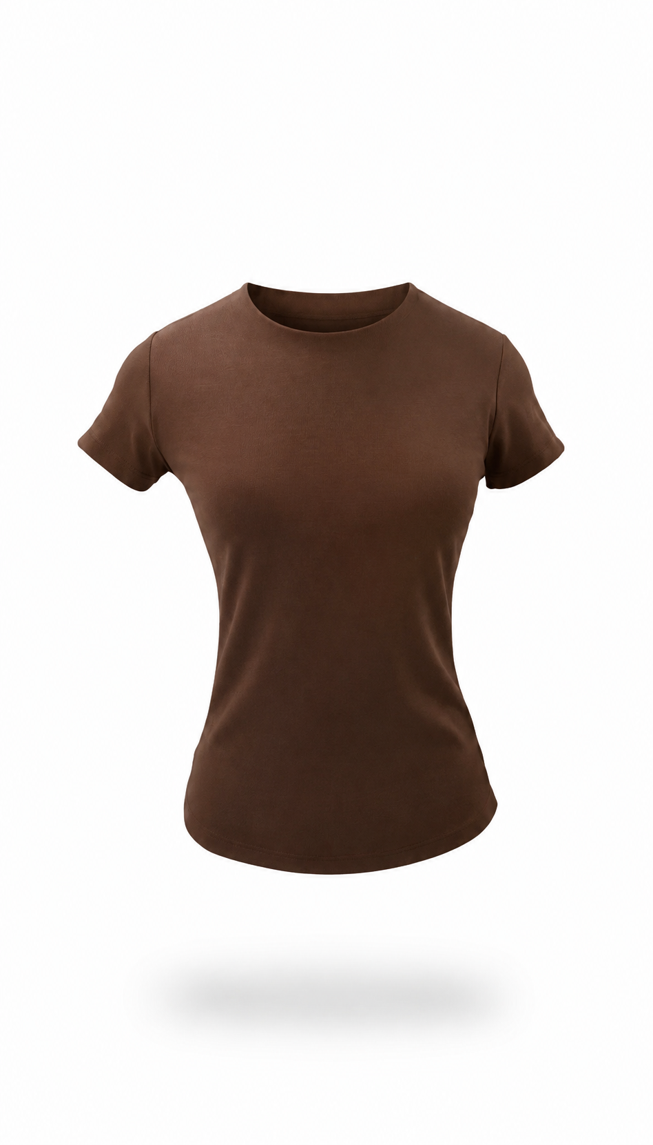 Blusa café algodón -Lycra