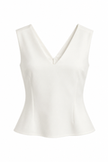 Blusa blanca peplum