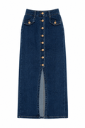 Falda azul stretch