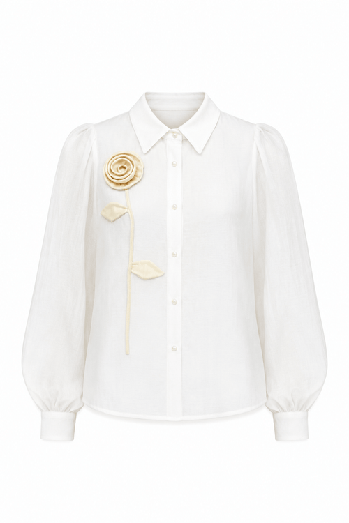 Blusa Camisera Flor 3D