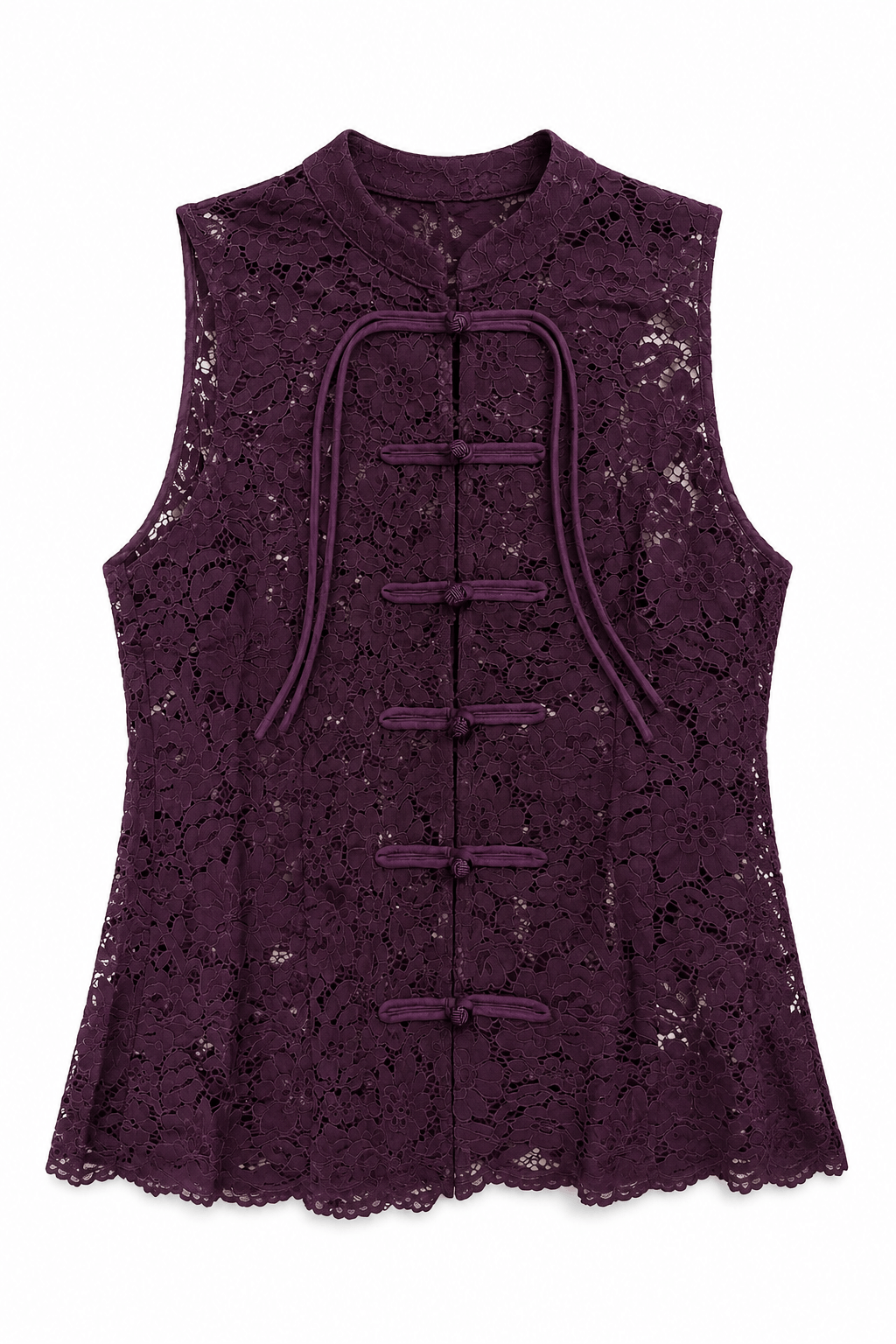Blusa Napoleón de Encaje · Vino
