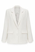 Blazer blanco encaje en espalda