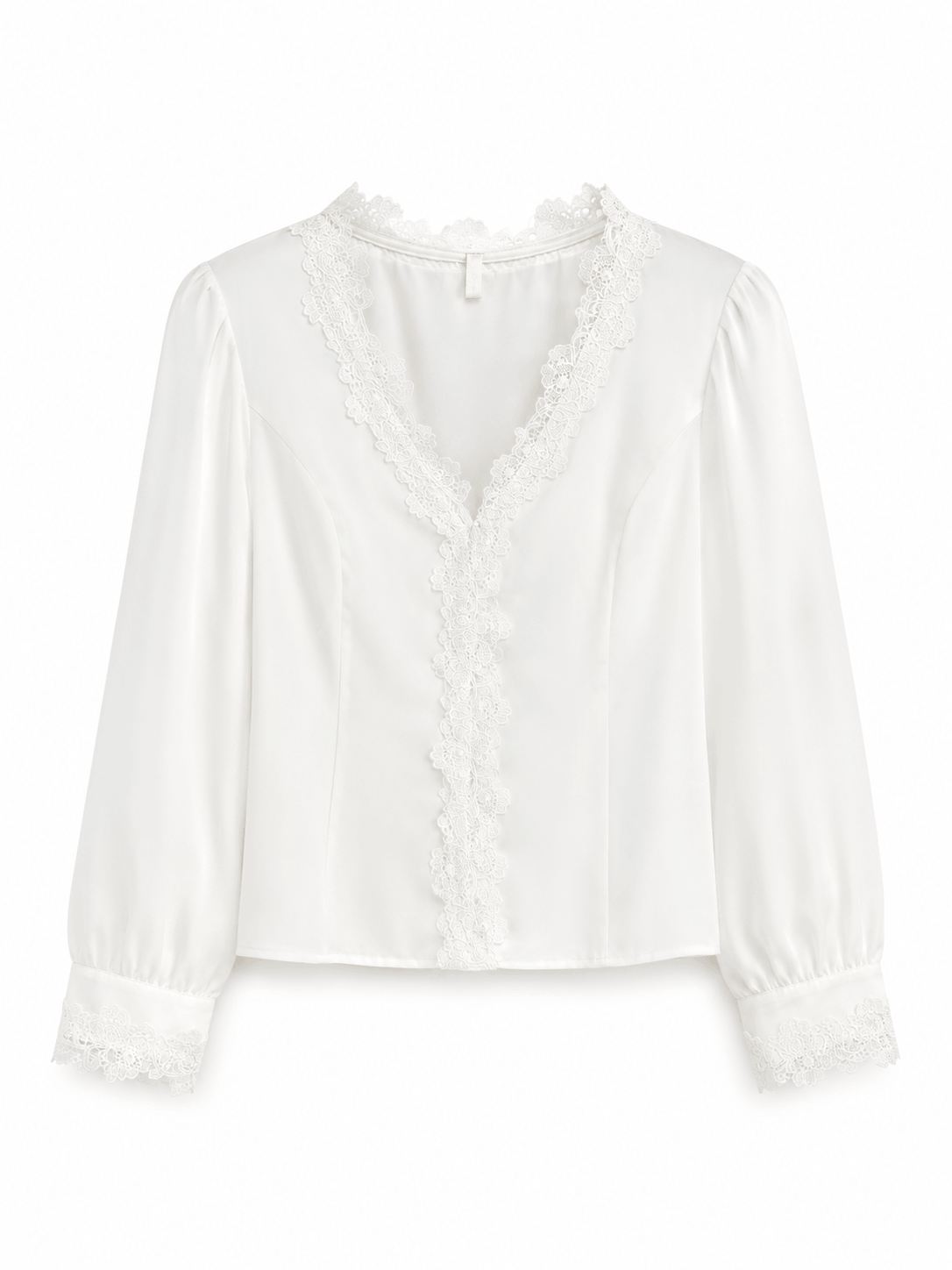 Blusa Bordada Botones de Perla Blanco