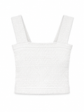 Crop top blanco corrugado