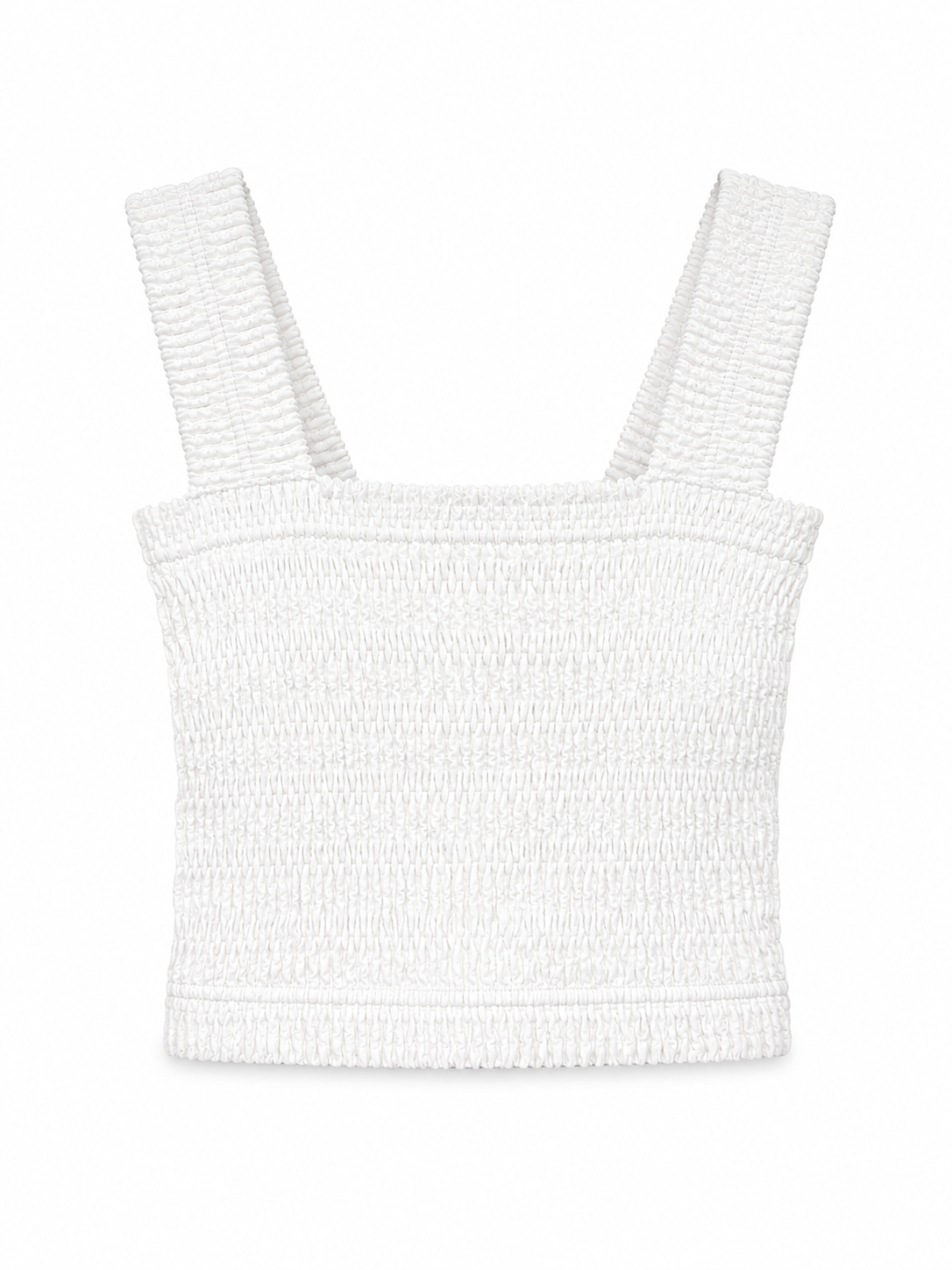 Crop top blanco corrugado