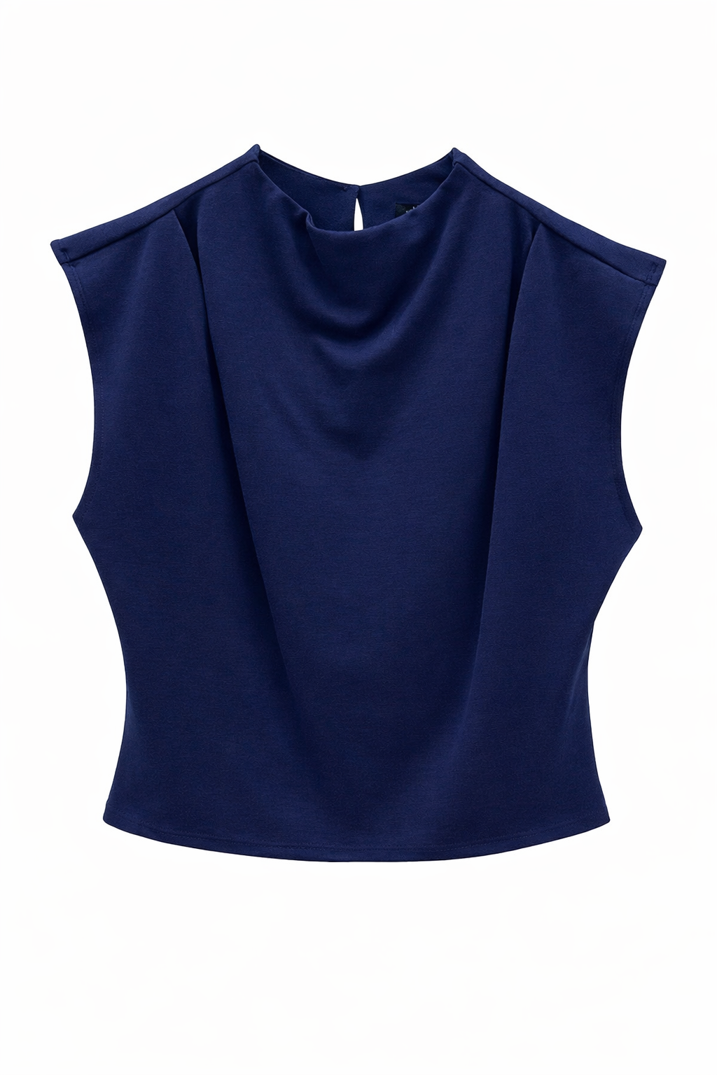 Blusa azul marino estructurada