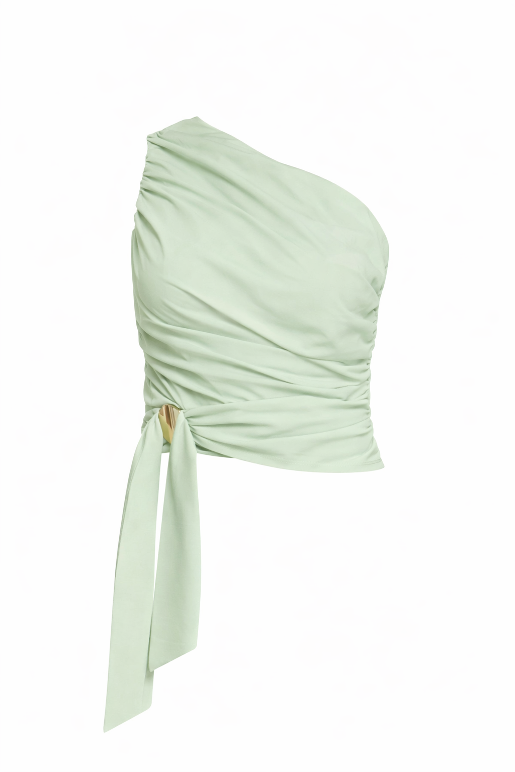 Blusa Verde Jade medio hombro