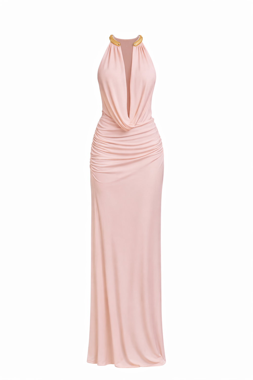 Vestido Rosa con collar incorporado