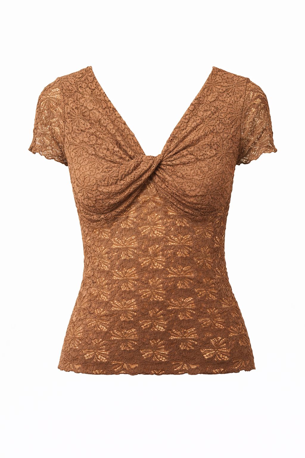 Blusa encaje café