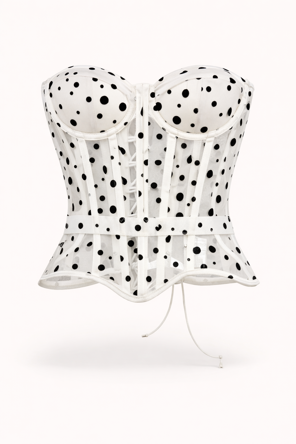 Corset Blanco con Negro