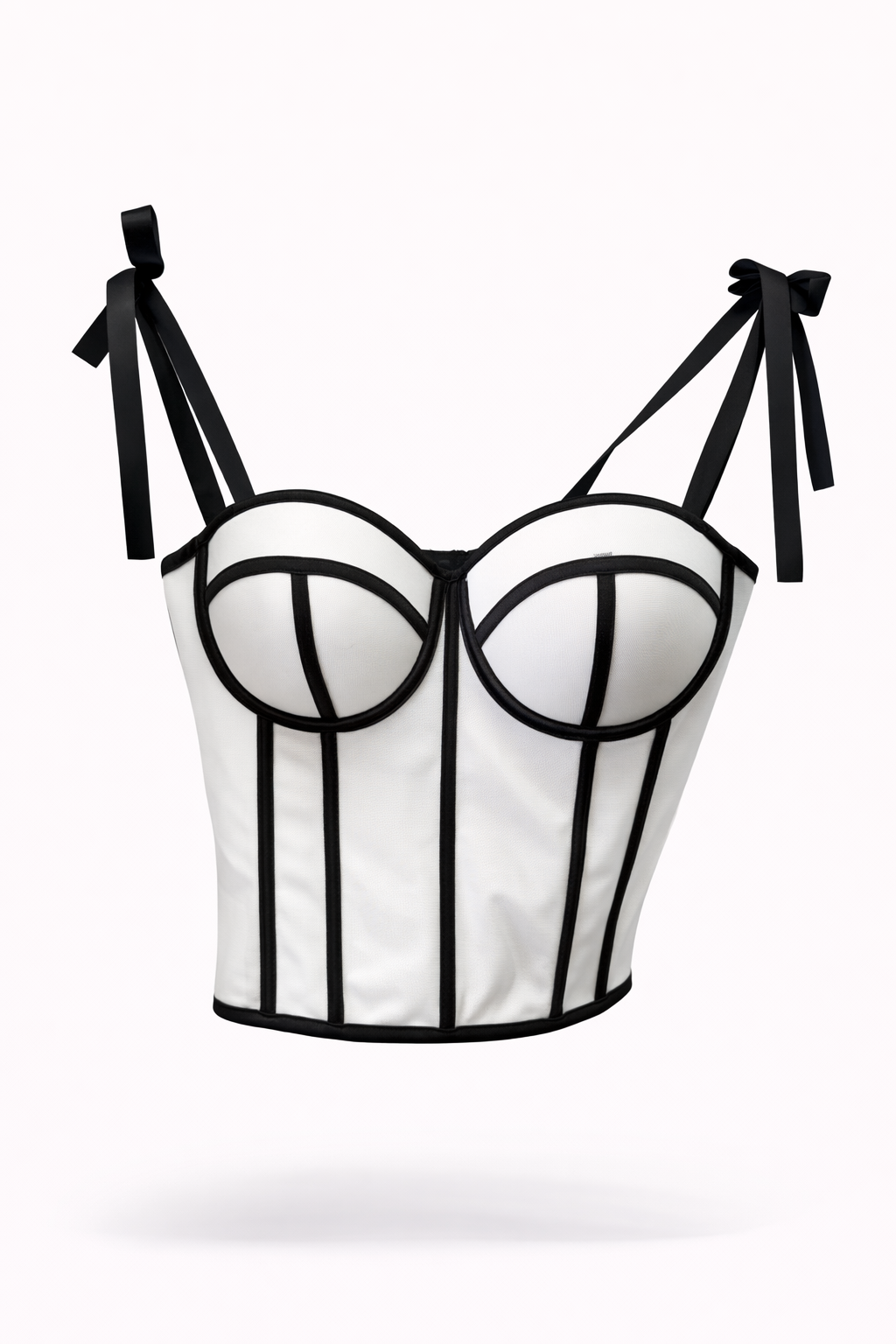 Corset Blanco con negro