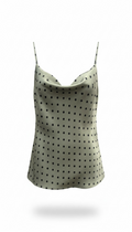 Blusa Verde Olivo con lunares tirantes