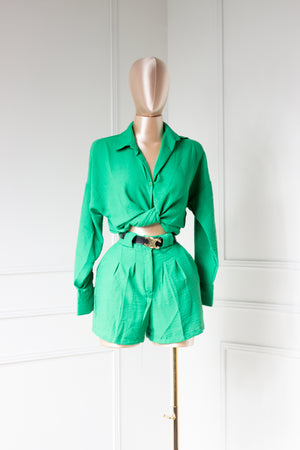 Set verde camisera short