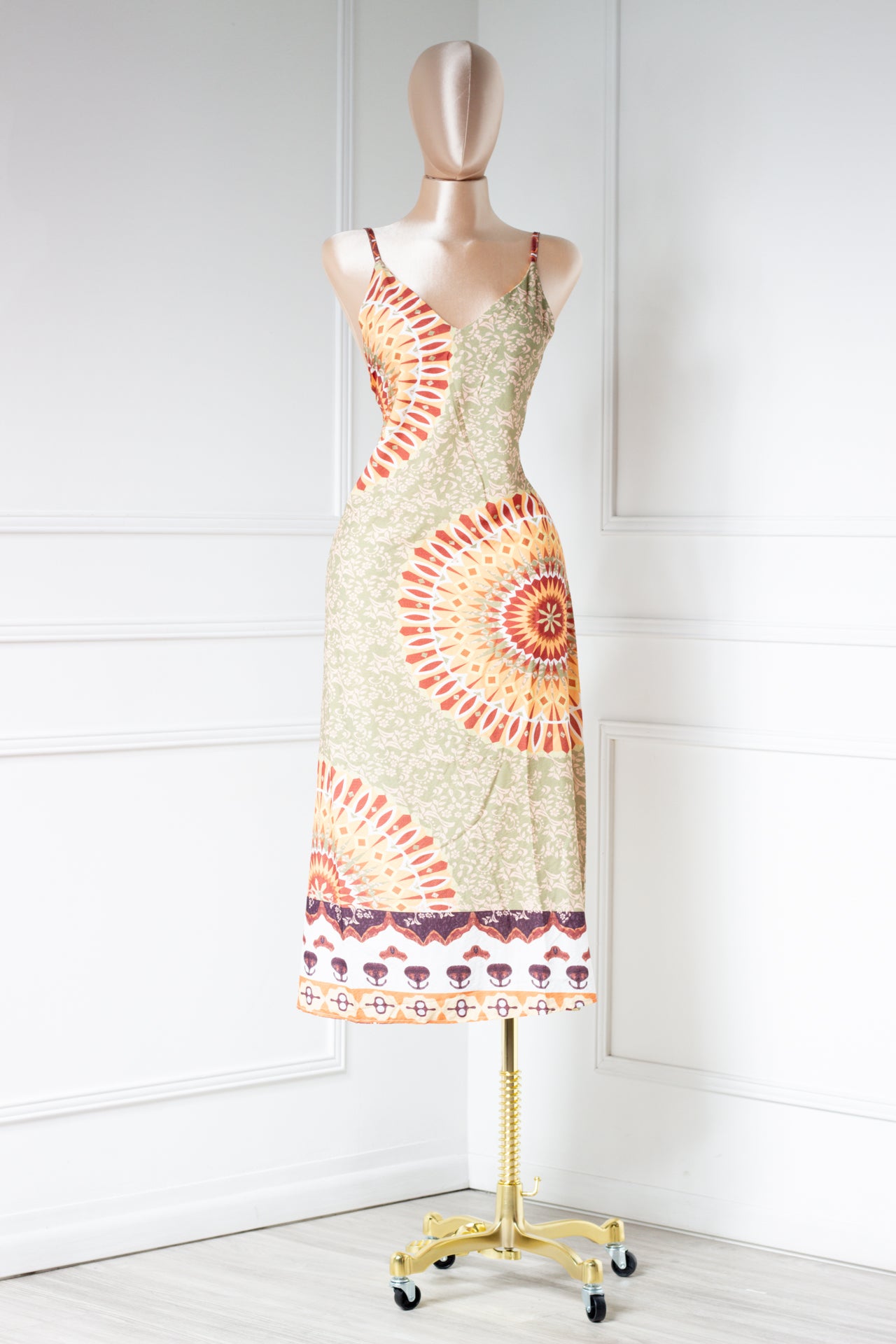 Vestido largo estampado tribal