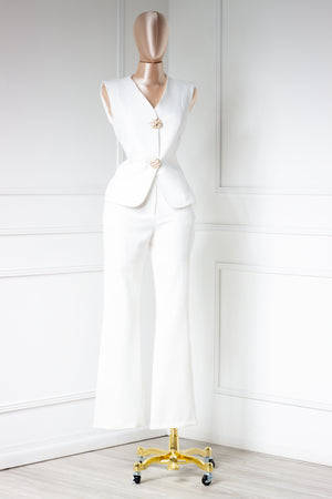 Set Blanco chaleco pantalón