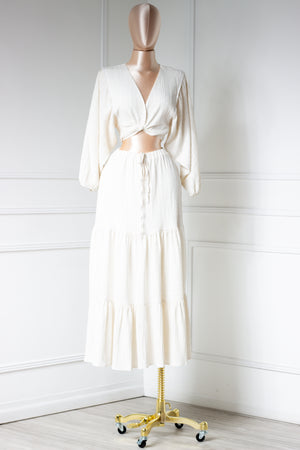 Set de falda beige