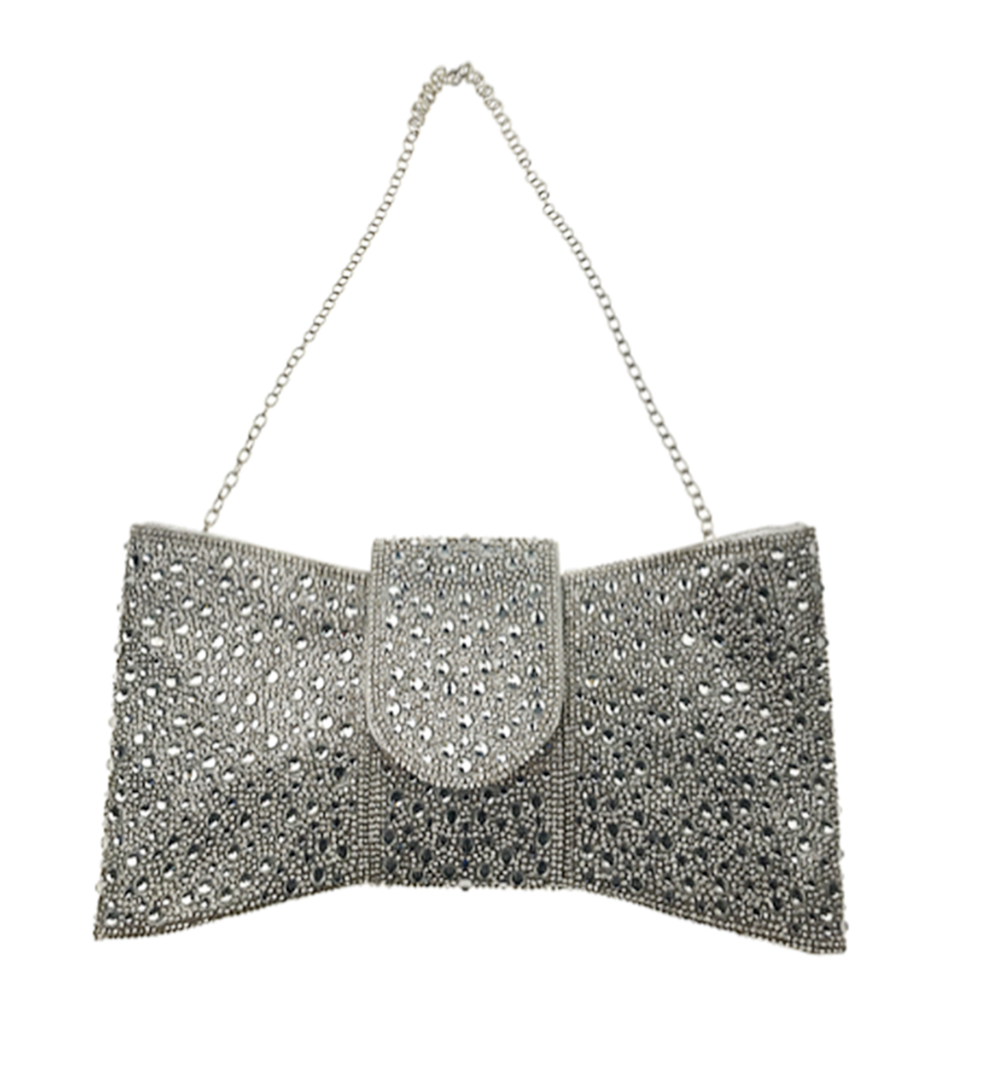 Bolso de sobre plateado