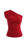 Blusa Roja medio hombro