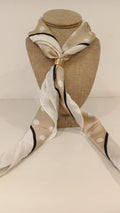 Bufanda Beige con Lunares Blancos