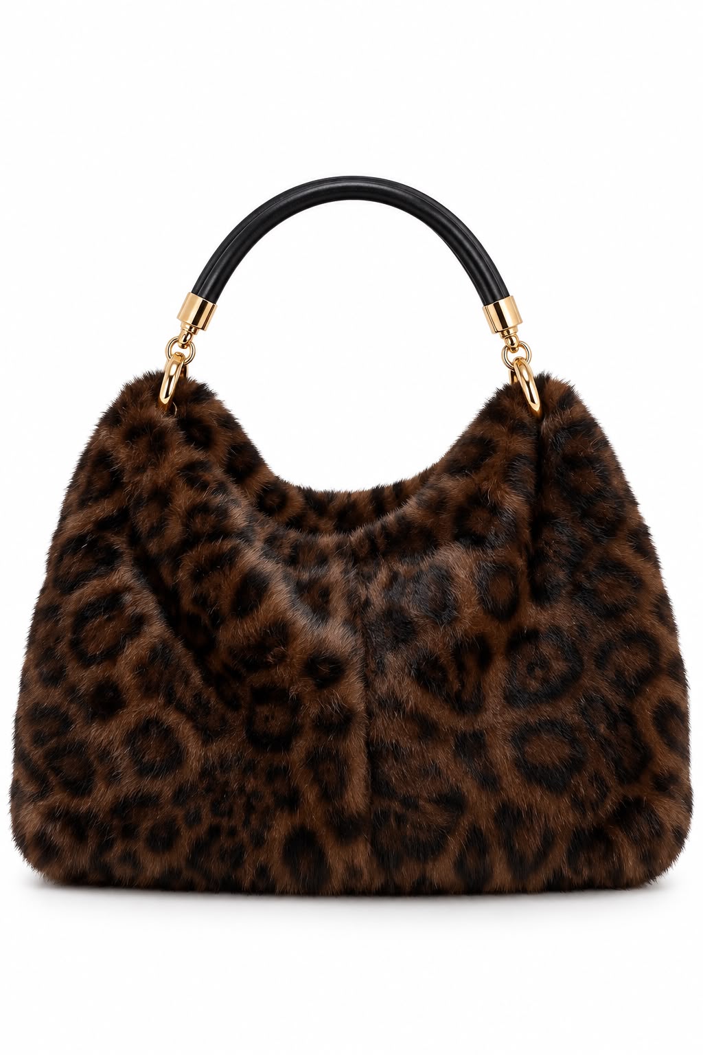 Bolso Animal Print con agarre negro