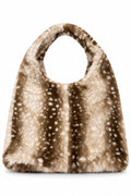 Bolso peludo Beige con Café