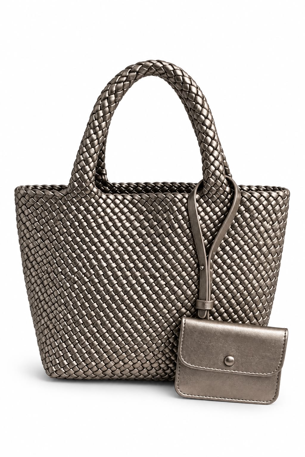 Bolso Plata con Cartera