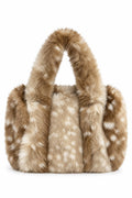 Bolso Beige con Café Peludo Lunares