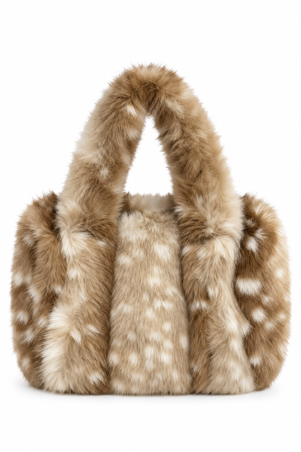 Bolso Beige con Café Peludo Lunares