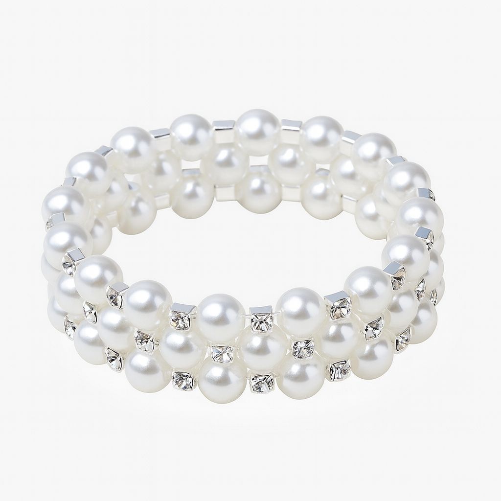 Brazalete perlas fantasía