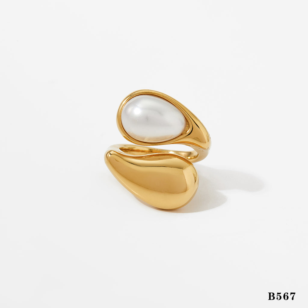 Anillos con perla ojo de tigre