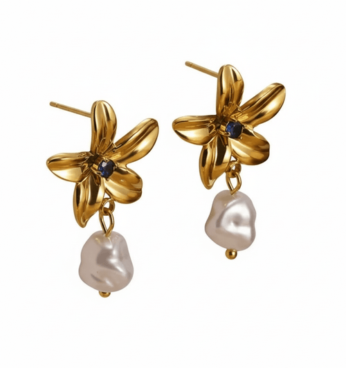 Arete flor corazón - AR9933
