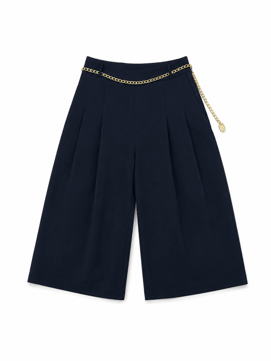 Bermuda azul navy con cadena - PA0872-AZS